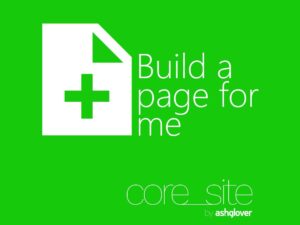 core_site Build a page for me
